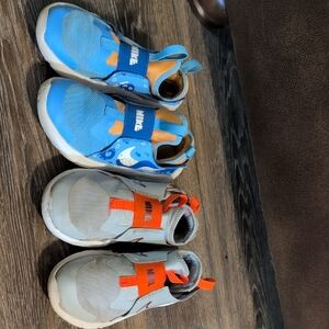 Nike Kids Blue and Orange Sneakers
